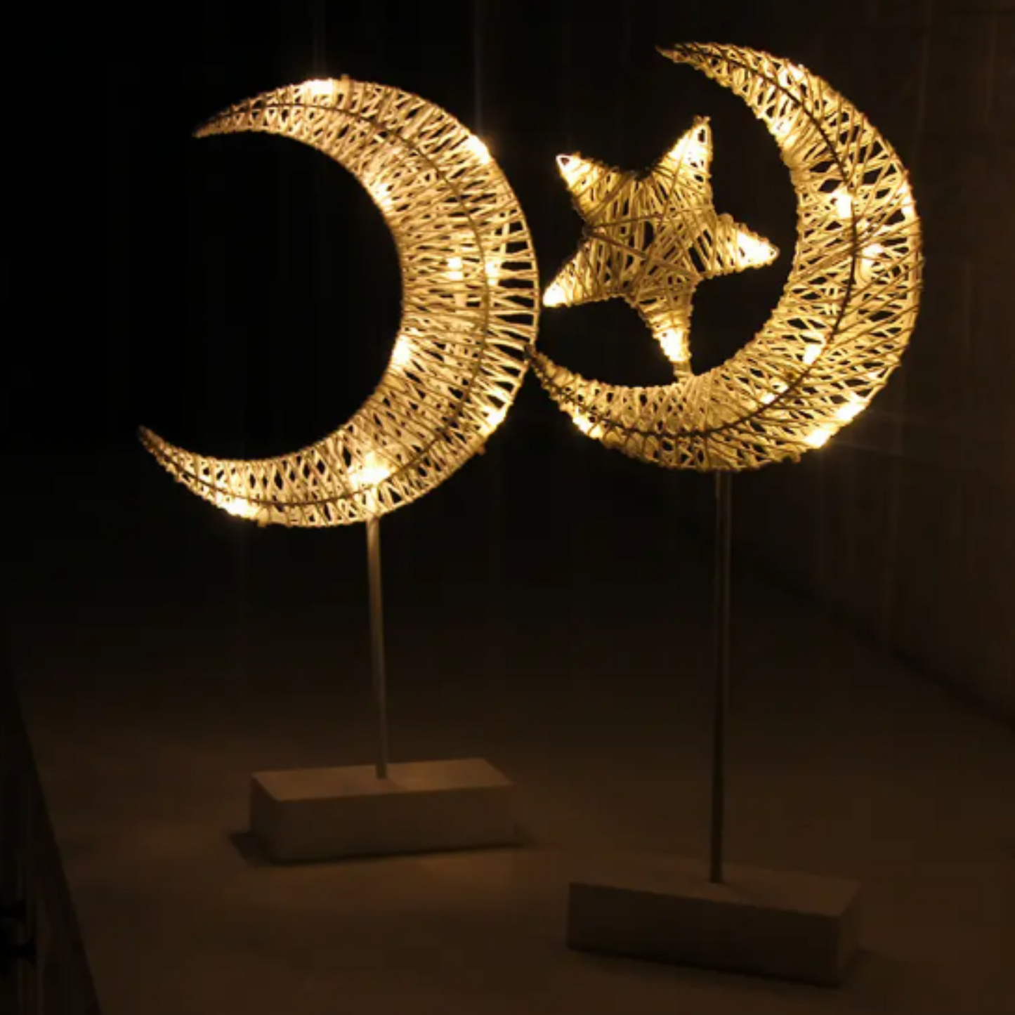 Crescent Moon Desktop Light Stand