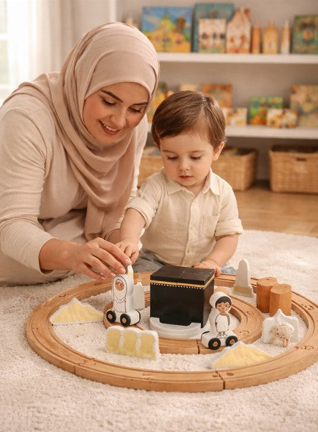 The rites of Umrah and Hajj Wooden Set