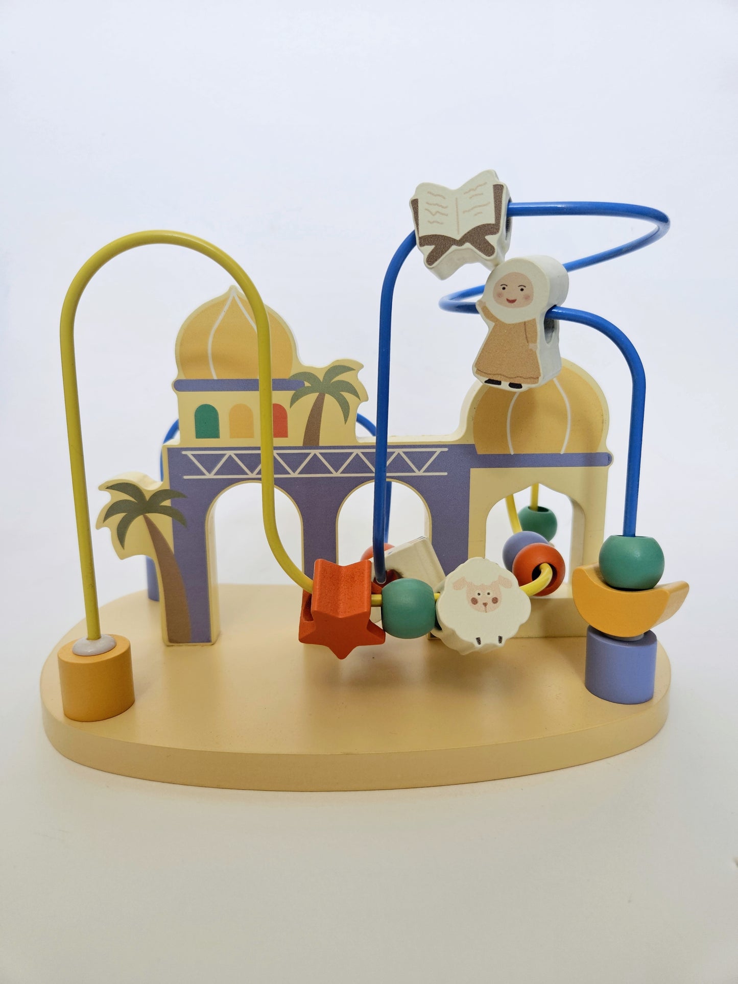 Islamic-Themed Wooden Bead Maze Toy