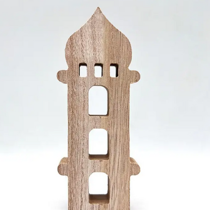 Rustic Wooden Ramadan Mosque Tower