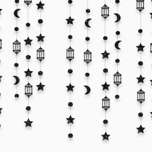 Black Moon, Star, and Lantern Hanging Drops