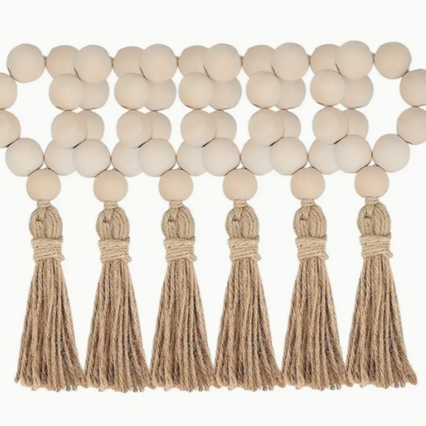 Wooden Bead Napkins with Tassels