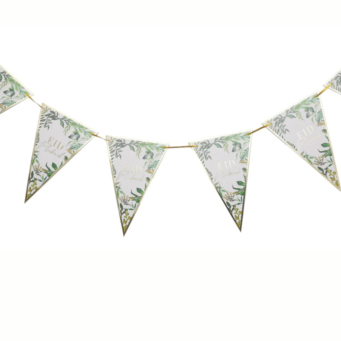 Botanical Eid Mubarak Triangle Bunting