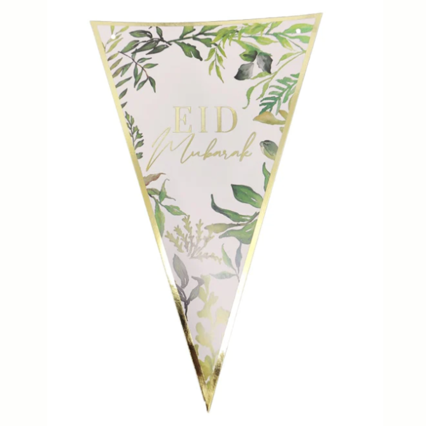 Botanical Eid Mubarak Triangle Bunting