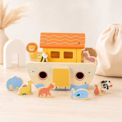 Prophet Nuh (AS) Inspired Wooden Ark & Animal Play Set