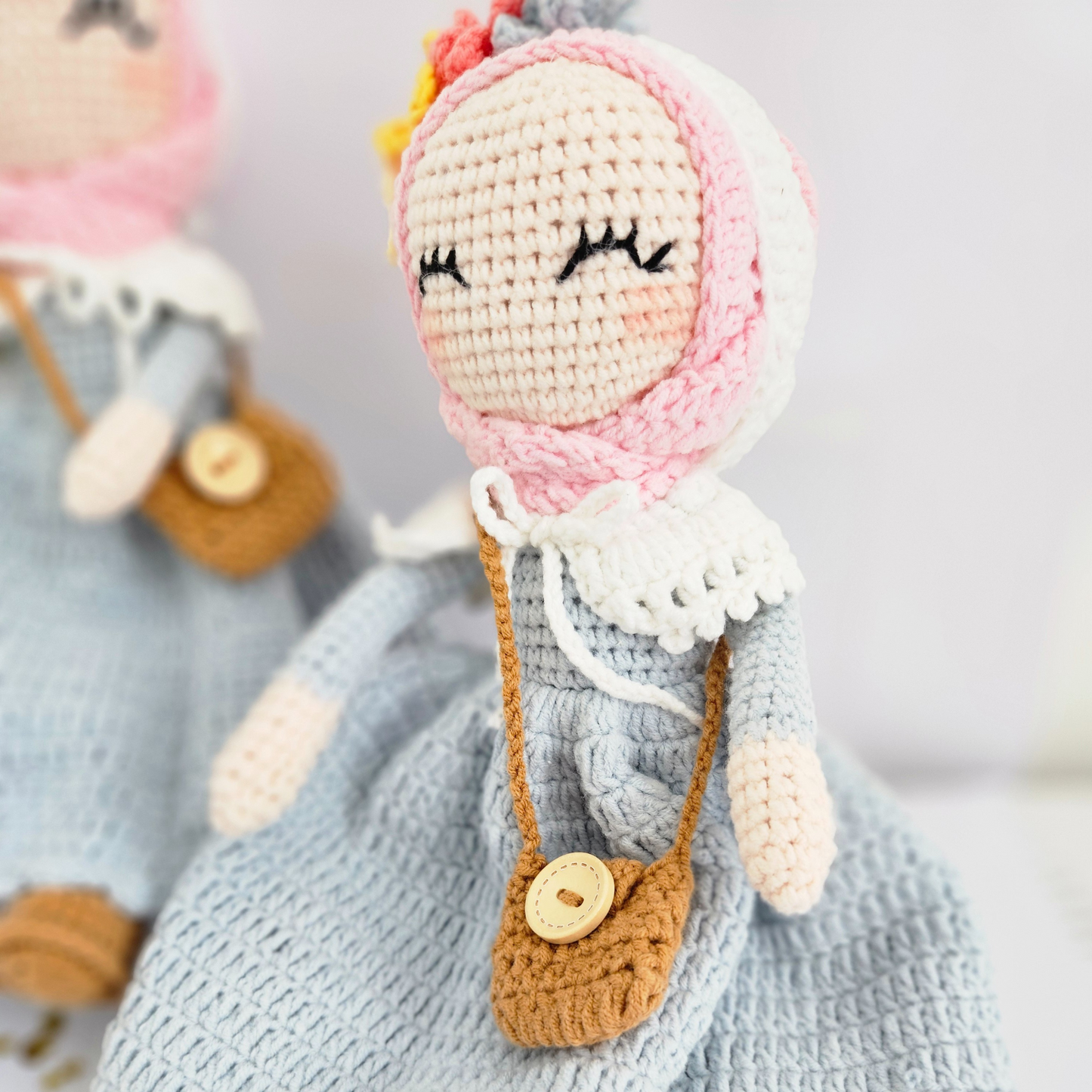 Knitted Hijabi Doll with Purse