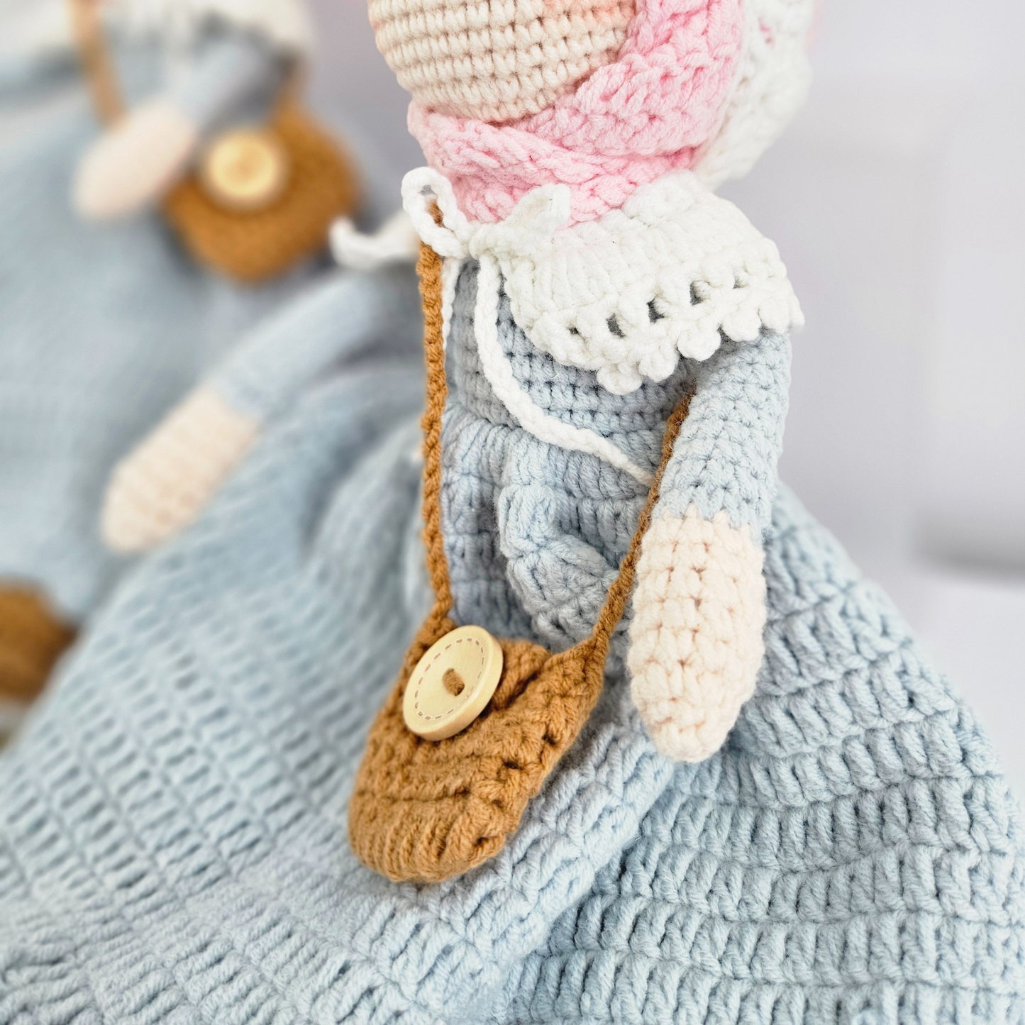 Knitted Hijabi Doll with Purse