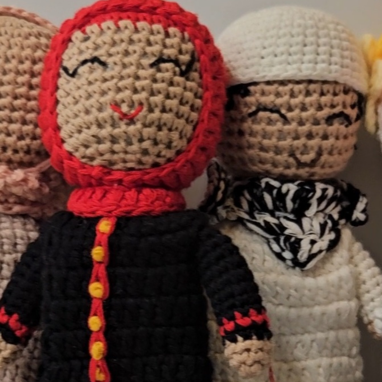 Handmade Crochet Palestine Inspired Dolls - Male and Female Set