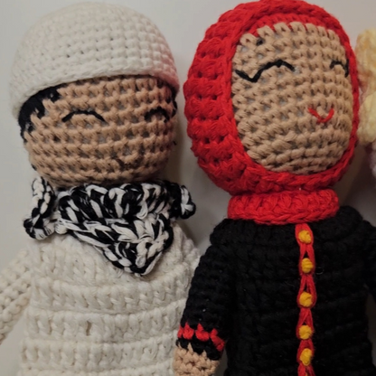 Handmade Crochet Palestine Inspired Dolls - Male and Female Set