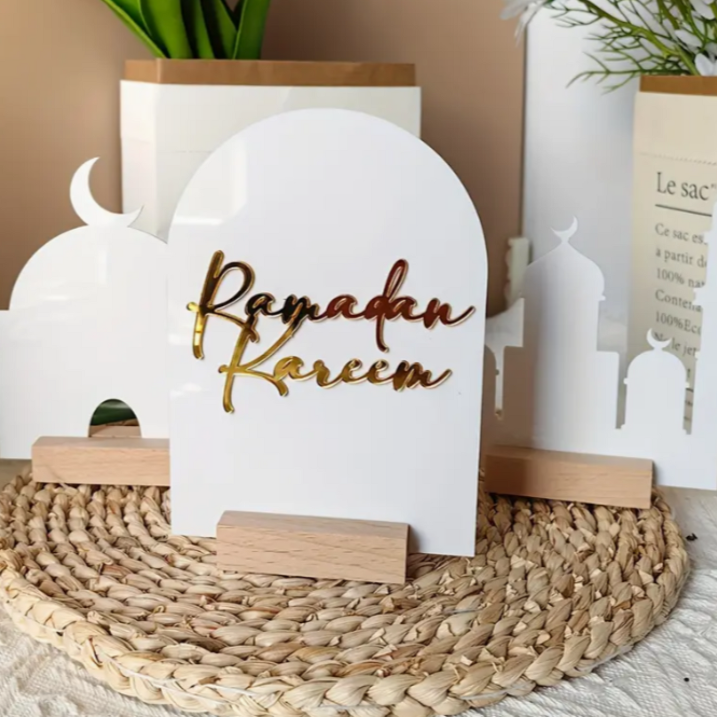 Ramadan Acrylic Mirror Display Stand