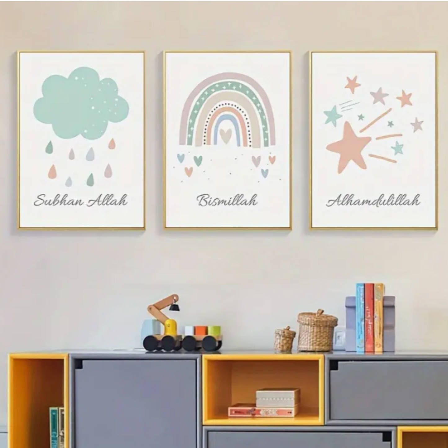 Pastel Islamic Wall Canvas Posters