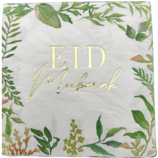 Green and Gold Eid Mubarak Napkin