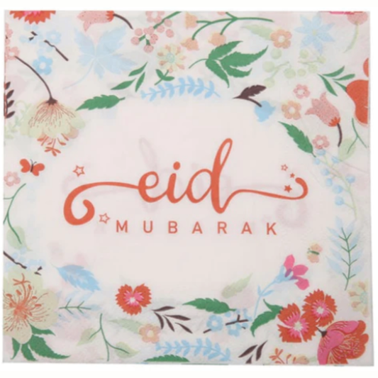 Pastel Floral Eid Mubarak Napkins