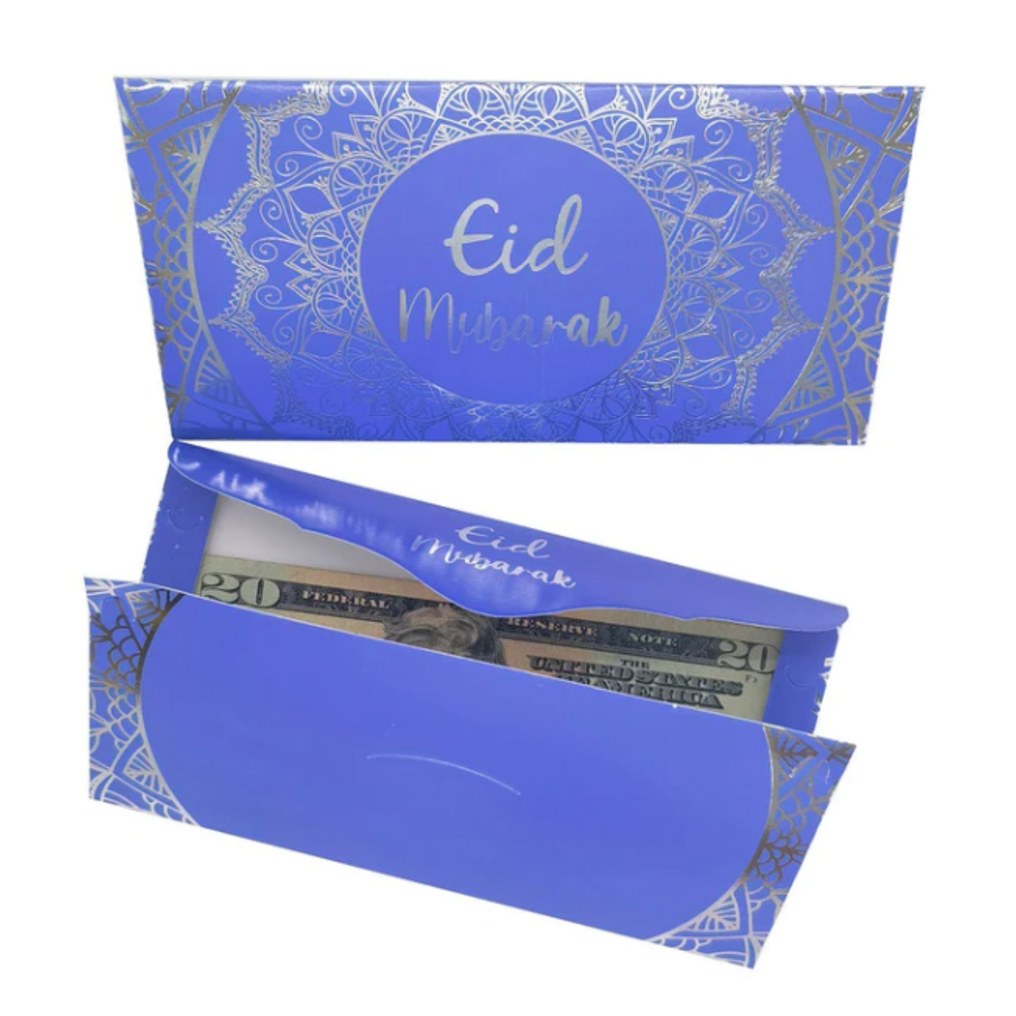 Purple, Blue & Silver Eid Mubarak Money Envelopes