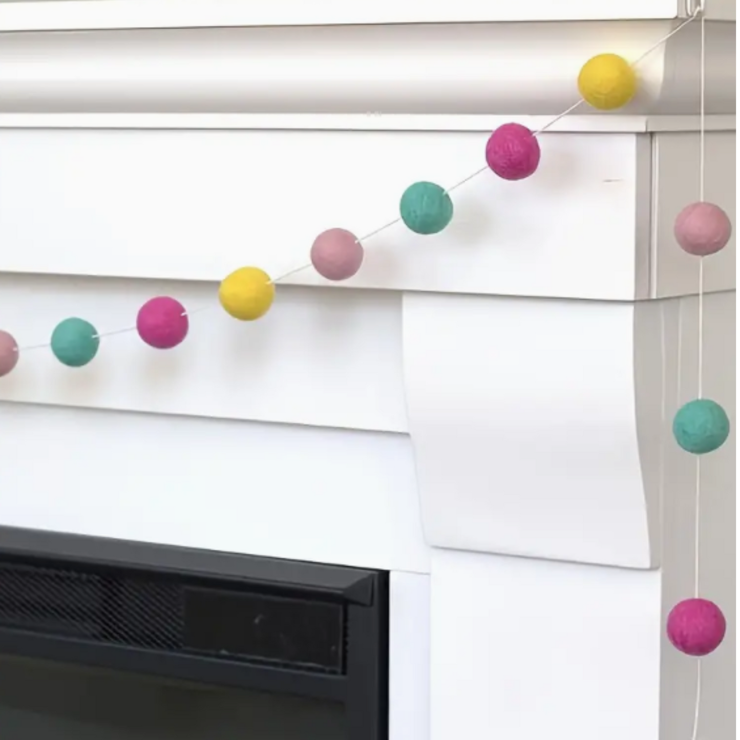 Spring Inspired Pom Pom Felt Garland