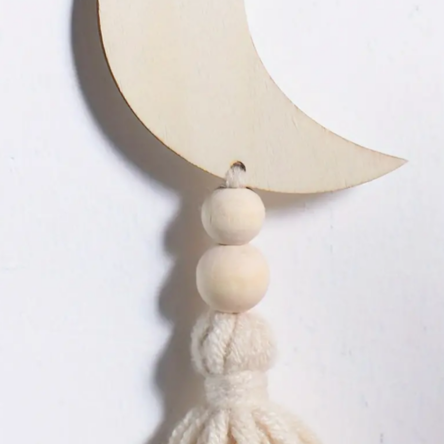 Wooven Wooden Moon Tassel