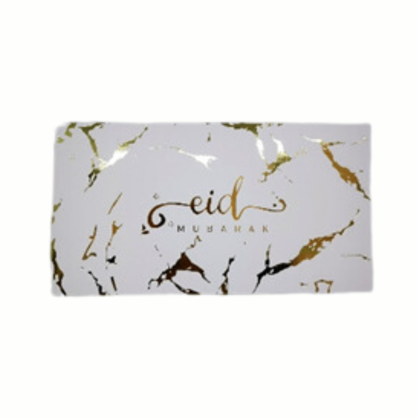 White and Gold Marble Eid Mubarak Money Envelopes