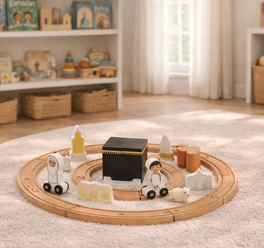 The rites of Umrah and Hajj Wooden Set